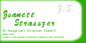 zsanett strasszer business card